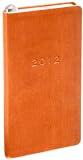 GALLERY LEATHER ORANGE Leather Weekly Pocket Planner 2012 (Size: 6.25 