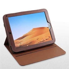 Koolertron � Brun Hosse en cuir v�ritable 360 degr�s de Rotation pour Tablet HP Touchpad