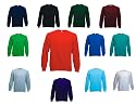 FRUIT OF THE LOOM RAGLAN SLEEVE SWEATSHIRT JUMPER - 13 COLOURS