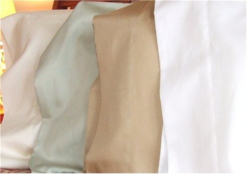 Queen Size Pillowcases (Pair) 100% Cotton, 300 Thread Count Color: Sage Green