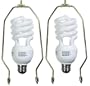 3-way Energy Saving CFL 26W Light Bulb 3000K - with Lamp Harp - Pack of 2