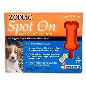 Zodiac Spot On Flea Control for Dogs Color:Orange