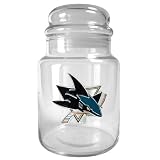 San Jose Sharks NHL 31oz Glass Candy Jar