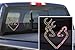 Pink Camo Buck & Doe Deer Heart Browning Car Truck SUV Window Sticker Decal 10x8