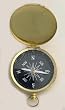 3" Black Face Solid Brass Compass w/Cover: Camping and Hiking