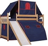 Jr Loft Tent Bed with Top Tent - Blue