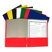 C-Line Two-Pocket Paper Portfolio, Recycled, One Folder, Color May Vary (05300)
