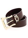 GUESS Leather Belt with Rhinestone G Fastening