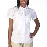 Merona Tie Neck Short-Sleeve Blouse-White