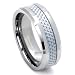 Tungsten Carbide Carbon Fiber Wedding Band Ring