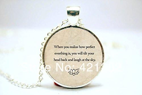 Pretty Lee 2015 Fashion Buddha Quote Necklace Motivational Wisdom Pendant Inspirational Yoga Jewelry Glass Photo Cabochon Necklace Christmas gift