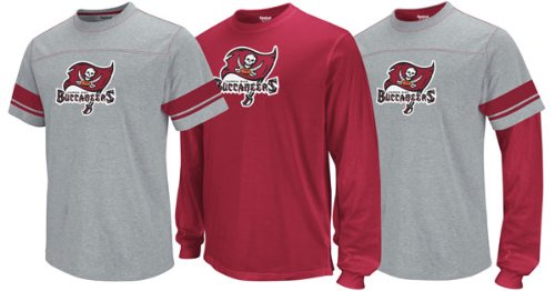Tampa Bay Buccaneers Option 3-in-1 Red Long Sleeve T-Shirt Combo Pack
