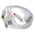 1102 IPOD CLASSIC COMPOSITE AV CABLE WITH USB & DOCK CONNECTOR - USB Charger AV Cable to TV Apple iPod iPhone 3G iTouch Nano - 12 Month Warranty >>> THT Trading