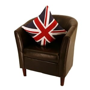 A Pair of Square Chenille Union Jack Cushions