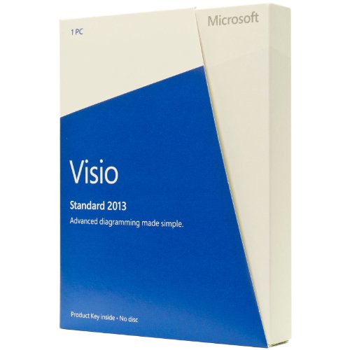 Microsoft Visio Standard 2013  Key Card (No Disc)