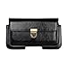 Two Pocket Pouch Belt Clip Holster Case for Samsung Galaxy Note 9 / S9 Active/iPhone Xs Max/iPhone XR/Google Pixel 3 XL/LG V40 ThinQ/LG Stylo 4 Plus/Nokia 7.1 / Huawei Honor 8X (Black)