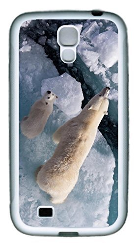 Samsung Galaxy S4 Case, Galaxy S4 Case - Full-Body Protective Soft Case for Samsung Galaxy S4 I9500 Polar Bear And Global Warming Special White Rubber Case Cover for Samsung Galaxy S4 I9500