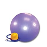 55cm Purple Burst Resistant Yoga/Exercise Ball with Foot Pump