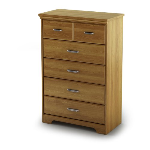 South Shore Versa Five Drawer Chest in Golden Oak