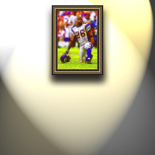 Completely Handpainted American Football Sport Painting, Custom Order FL746, Oil on Canvas, with Option to Paint Jerry, Brett & Co. from Any Other Favorite Photograph or Picture, Unframed, Size 16'' x 23