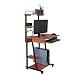 Furinno Contemporary Rolling Home Laptop Notebook Computer Workstation Desk/Table, Dark Cherry Finis