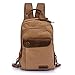 CLELO Leisure Canvas Genuine Leather Small Sling Backpack For Men & Women