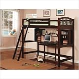Dorena Twin Workstation Bunk Bed in Cappuccino