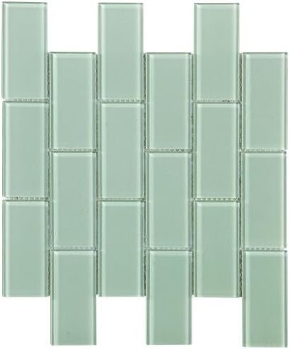 CoverQuik CQ60424 4mm 2-Inch x 4-Inch Mesh Mount Glass Tile, Light Grey