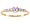 14K Yellow Gold Petite Round Gemstone and Diamond Promise Ring-Tanzanite, size5