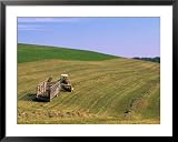 Tractor Pulling Container of Hay, Ohio Framed Art Poster Print by Jeff Friedman, 39x31