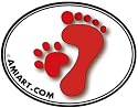 PAW PRINTS - Pet Oval Vinyl Bumper Sticker - Decal - Dog - Can be used for Cars, Trucks, Notebooks, books, walls and more.