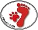 PAW PRINTS - Pet Oval Vinyl Bumper Sticker - Decal - Dog - Can be used for Cars, Trucks, Notebooks, books, walls and more.
