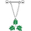 Holiday Mistletoe Chain Dangle Nipple Ring