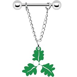 Holiday Mistletoe Chain Dangle Nipple Ring