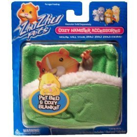 Zhu Zhu Pets Hamster Blanket and Bed - Green