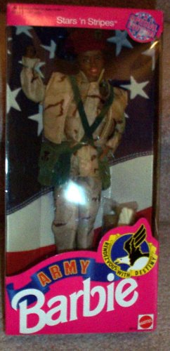Childrens Toyshop  Toys : Stars 'N Stripes Army Barbie 1992