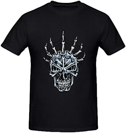 SYFashion Skull Men'S Crew T-Shirts Black 2XL