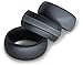 Keepfit 3 Silicone Wedding Ring Silicone Wedding Band for Men Thin Line (Grey Stripe, 10)