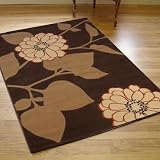 MODERN CONTEMPORARY PATINA BLOOM RUG BROWN BEIGE