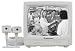 Clover OW1202 User Friendly Monitoring System, High resolution display, Two channel Audio/Video input, signal channel, Audio/Video simultaneous output, Auto switching Audio/Video input 1 and 2 cameras, Auto switching time (5-20 seconds), Built in power jacks for cameras (10V 120mA)