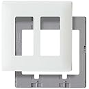 Pass &amp; Seymour SWP262WBPCC10 Screw Less Wall Plate Plastic Sub Plate Two Gang, White