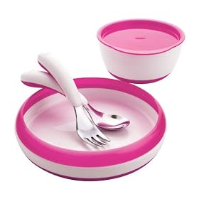 OXO Tot  Feeding Set (Raspberry, 4 Pieces)