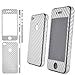 Carbon fiber Skin Full Body Sticker for Apple iPhone 4S (SILVER GREY COLOR)
