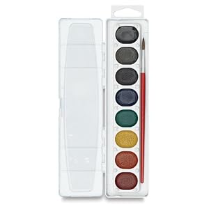 Prang-Washable-Watercolor-Set-8-Classic-Colors-with-Brush-Assorted-Colors-80525-