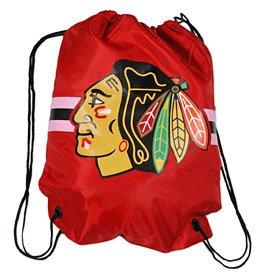 Chicago Blackhawks Red Team Logo Drawstring Backpack