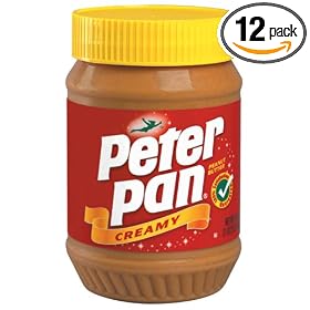 Peter Pan Peanut Butter, Creamy, 18-Ounce Jars (Pack of 12)