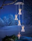 Solar Powered Hanging Angel Outdoor Decoration by Winston Brands
