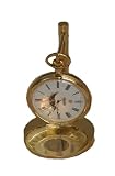 Bernex Swiss Made Quartz Gold Plate Half Hunter Moonphase Pocket Watch