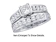 Stunning 14k. Solid Gold 2.00ctw. Genuine Diamond Princess Bridal Ring Set ** Top Quality **