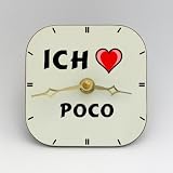 Produkt-Bild: Tischuhr mit Aufschrift Ich liebe Poco